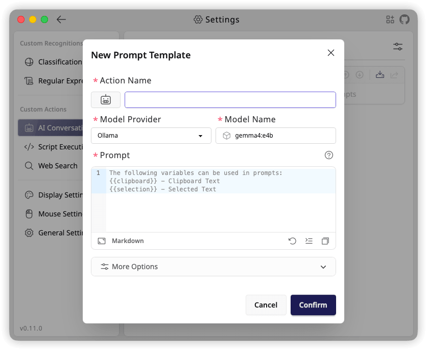 TextGO AI prompt editor